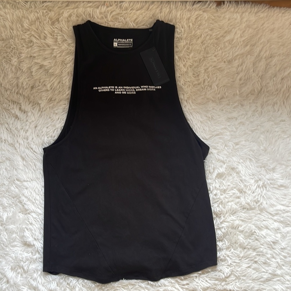 NWT Mens size large Alphalete black workout shirt